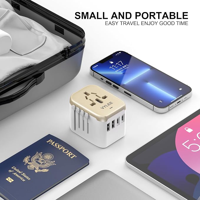 Universal International Power Travel Plug Adapter, 5 in 1 European Travel Plug