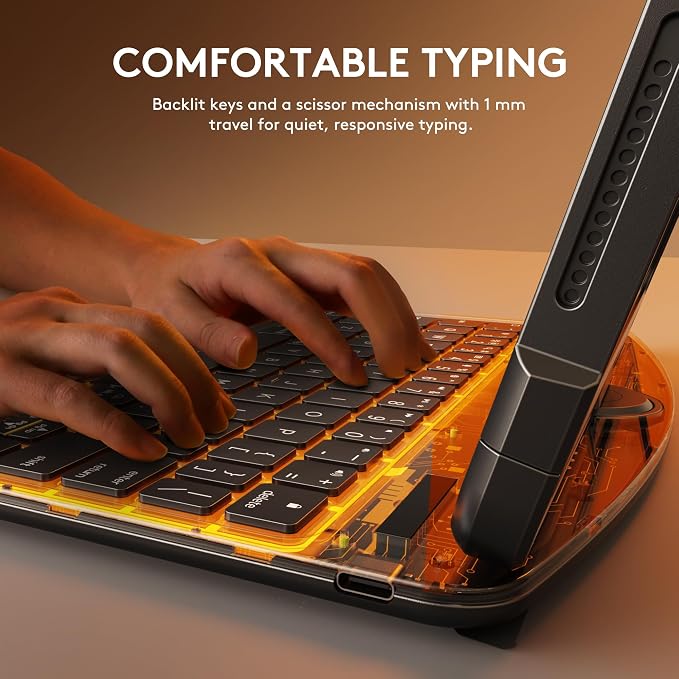 GUSGU Transparent Case with Wireless Keyboard only