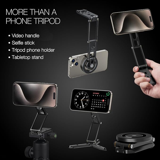 Magnetic Pocket Phone Tripod Foldable Compatible
