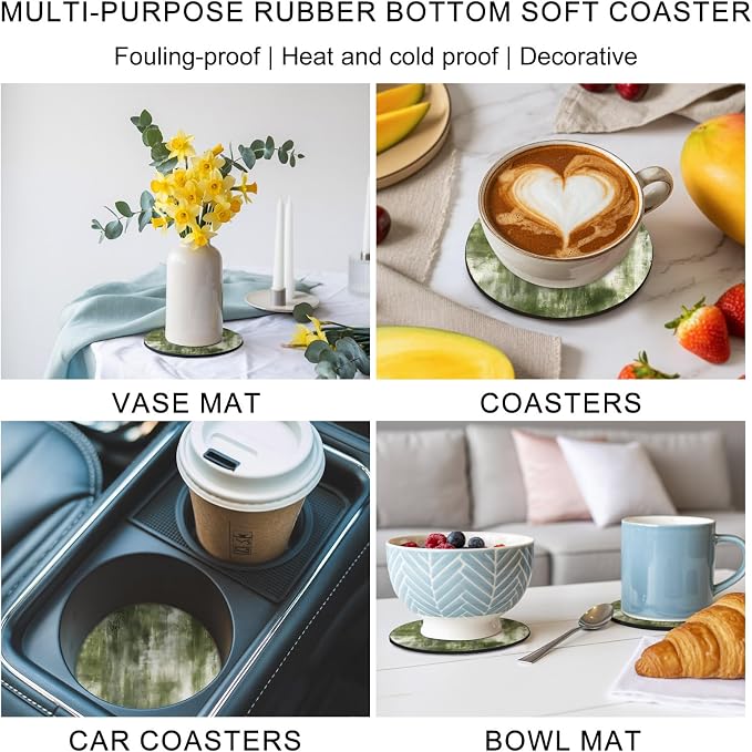 Abstract Bohemia Coasters Set of 6, Absorbent Coasters