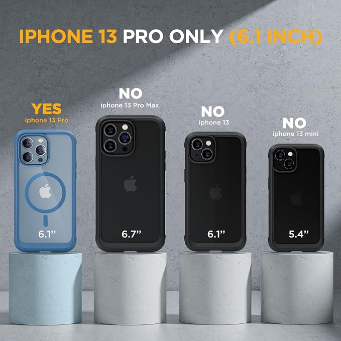Miracase Magnetic Glass for iPhone 13 Pro Case, Compatible