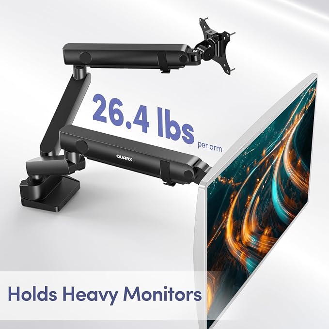 Dual Monitor Mount for Desk, Heavy Duty Dual Monitor Stand for 17 to 35 inch