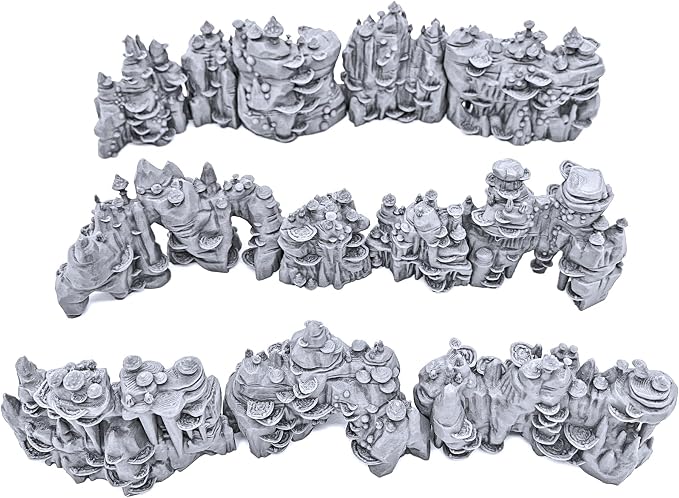 Shroom Grotto Walls by Printable Scenery, 3D Printed Tabletop RPG Scenery and