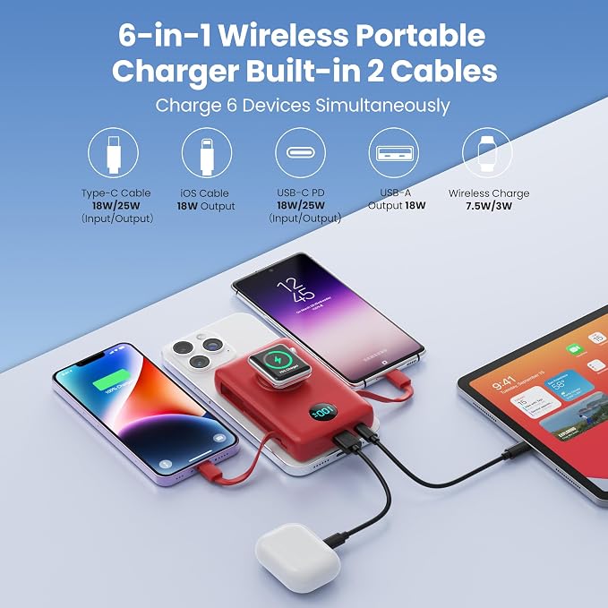 Magnetic Portable Charger 10800mAh