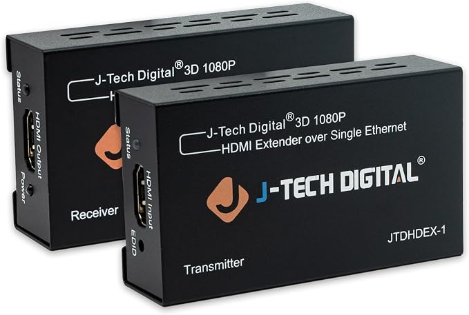 J-Tech Digital HDMI Extender over cat5e/6 1080P@200ft HDMI Balun Over Single