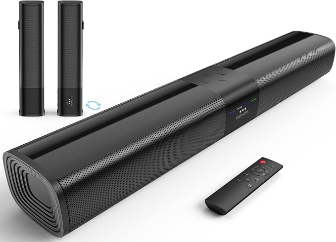 Sound Bar for Smart TV, 2 in 1 Detachable Home Audio Soundbar Speaker, 20”