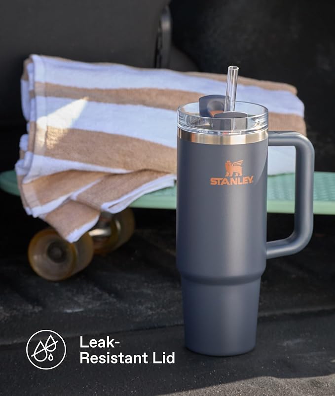 STANLEY Quencher H2.0 Flow State Tumbler, 30 oz, Frost | Handle and Straw |