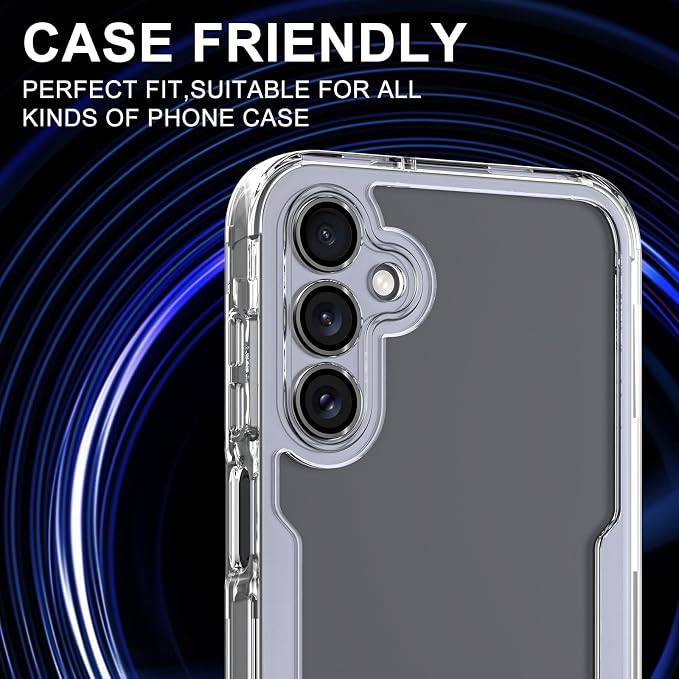 for Samsung Galaxy A35 5G Camera Lens Protector, Individual Metal Ring Tempered