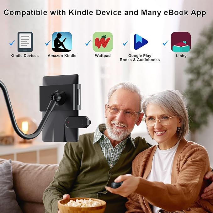 Gooseneck Tablet Holder for Kindle Reading in Bed