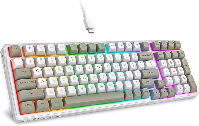 HUO JI Z-99 Wired Mechanical Keyboard, Creamy Sound, Hot Swappable Pre-lubed