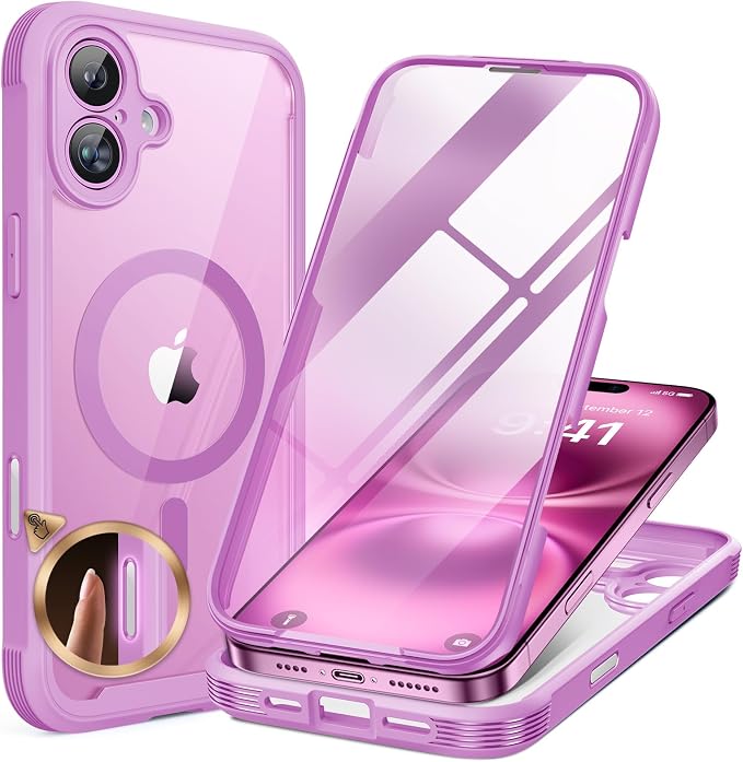 Miracase for iPhone 16 Case 6.1'', Full-Body Bumper Phone case