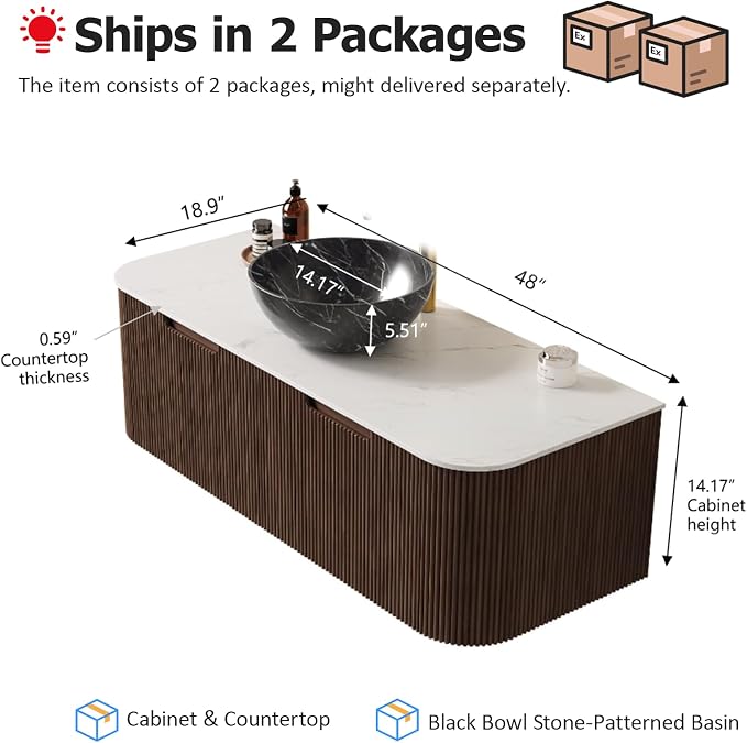 48" Floating Bathroom Vanity