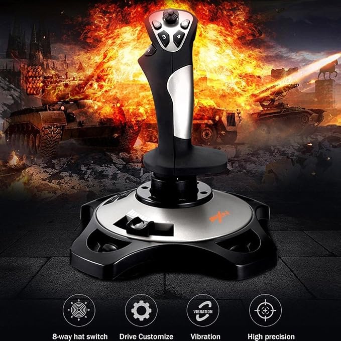PC Joystick, USB Gaming Flight Simulator Game Controller