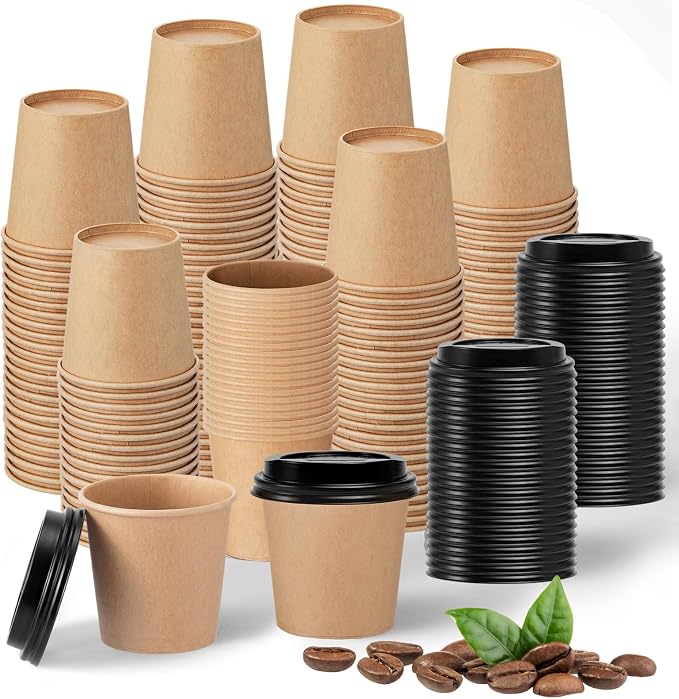100 Sets 4 oz Disposable Espresso Cup