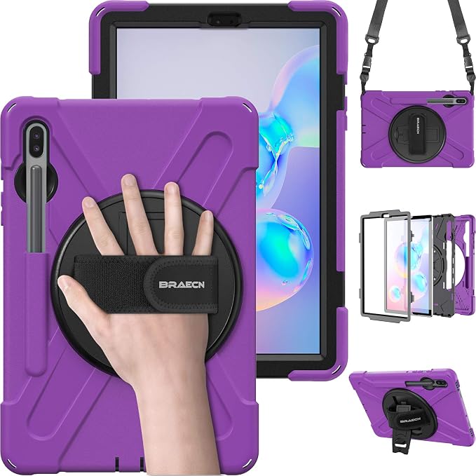 BRAECN Case for Galaxy Tab S6 10.5 2019, Hybrid Heavy Duty Shockproof Case