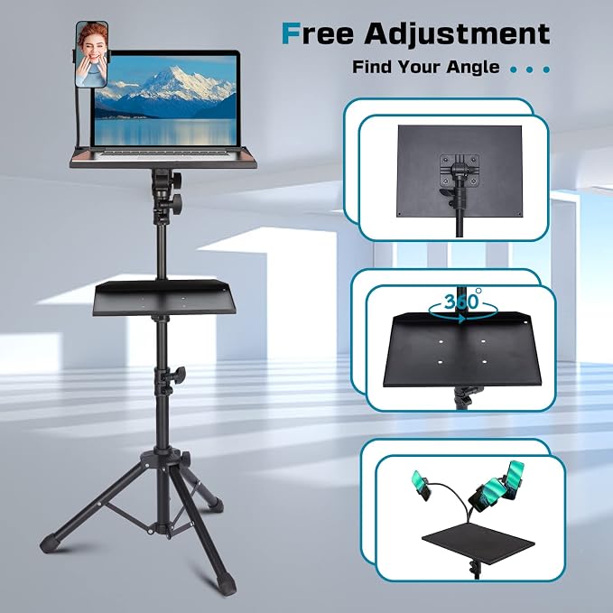 Lusweimi Projector Tripod Stand, 50” Laptop Stand