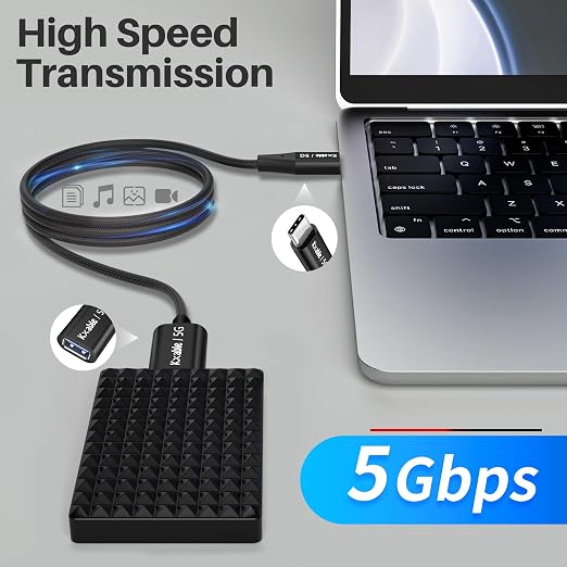 USB C to USB Female Cable 6FT, Type-C Male to USB A 3.1 Female OTG Cable