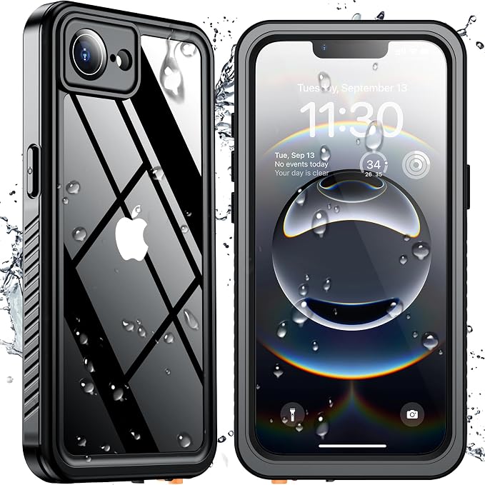 SPIDERCASE for iPhone 16e Case Waterproof, Built-in Screen & Camera Lens
