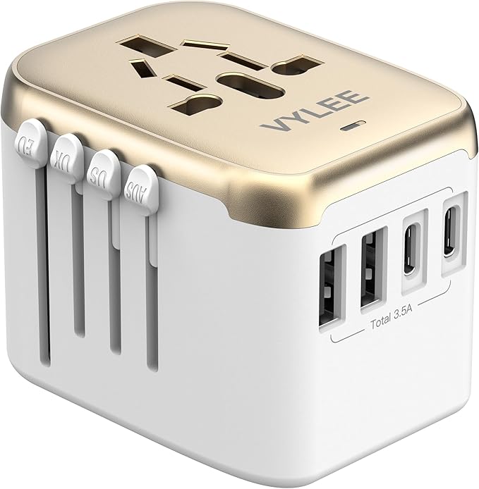 Universal International Power Travel Plug Adapter, 5 in 1 European Travel Plug
