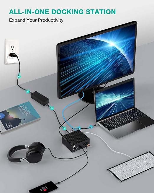 Tiergrade USB C Docking Station Dual Monitor