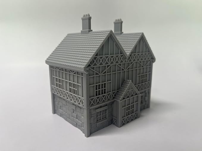 Paintable Tabletop Miniature Little Town Building Terrains Compatible - 18mm