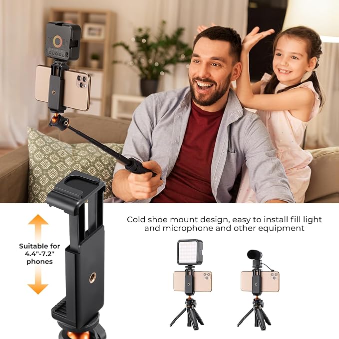 K&F Concept Selfie Stick Tripod, 360 Degree Rotation Mini Phone Stand