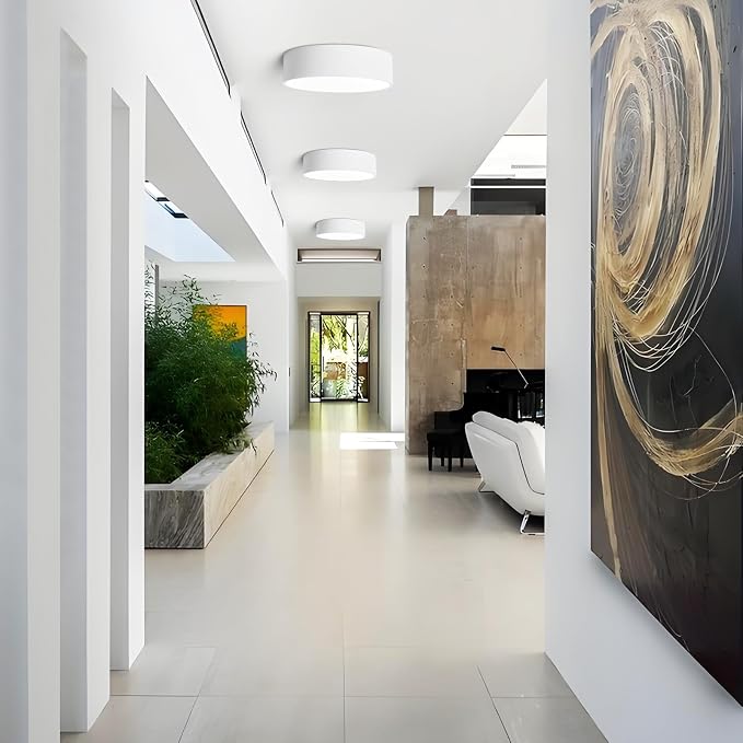 Dimmable LED White Flush Mount Ceiling Light Fixture