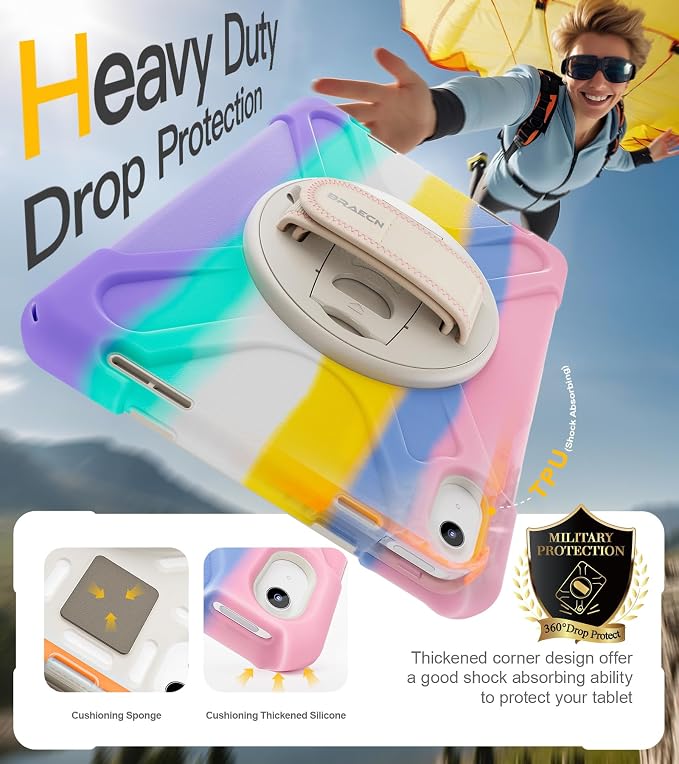 BRAECN for iPad 11th/10th Generation case 11/10.9 inch 2025/2022 Heavy Duty