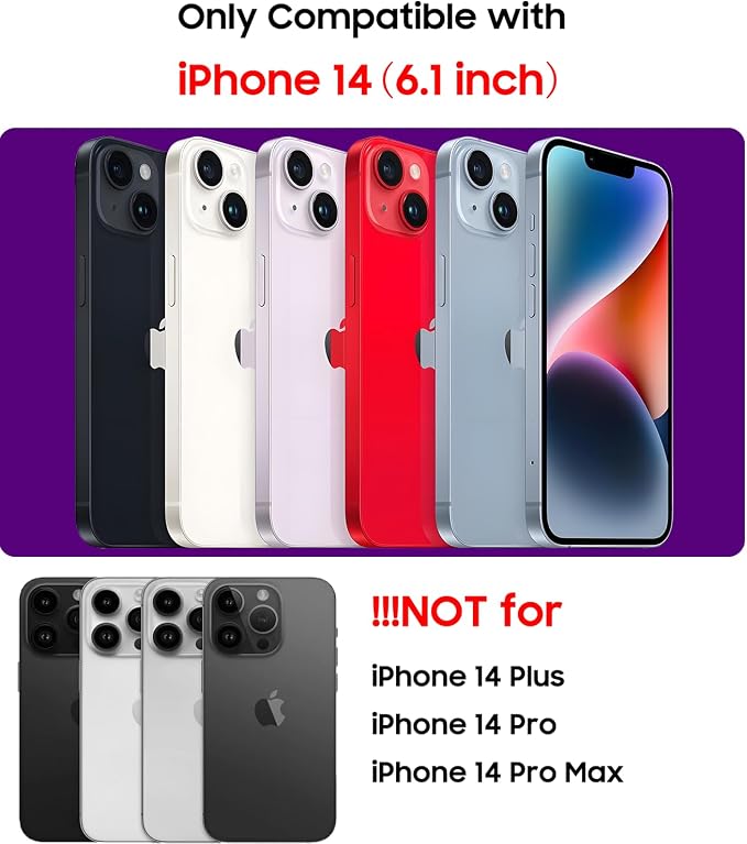 Magnetic for iPhone 14 Case Slim Soft Silicone Bumper Shockproof Metallic