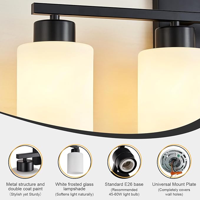 Black Bathroom Light Fixtures