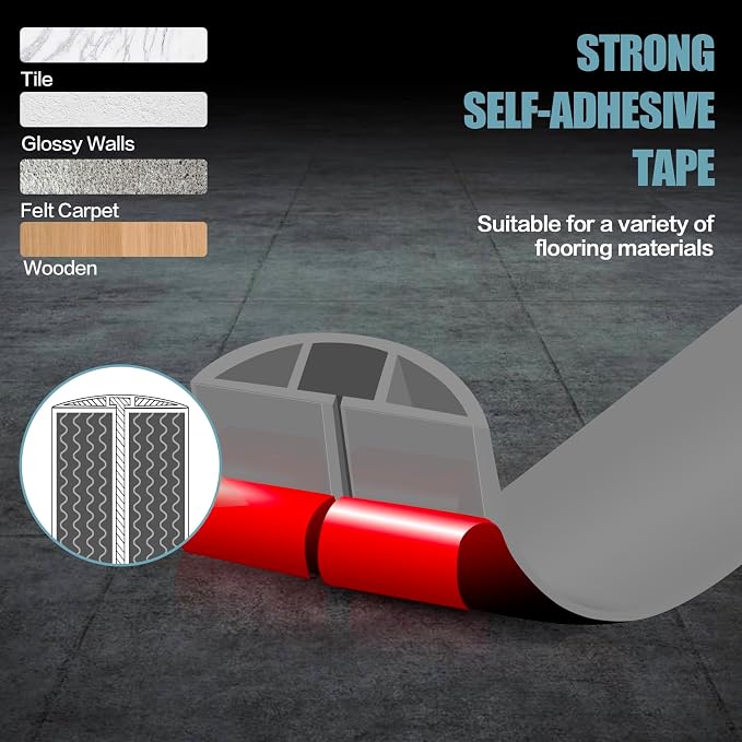 Floor Cord Cover Self Adhesive Cord Hider, 20FT Cable Management, Extension