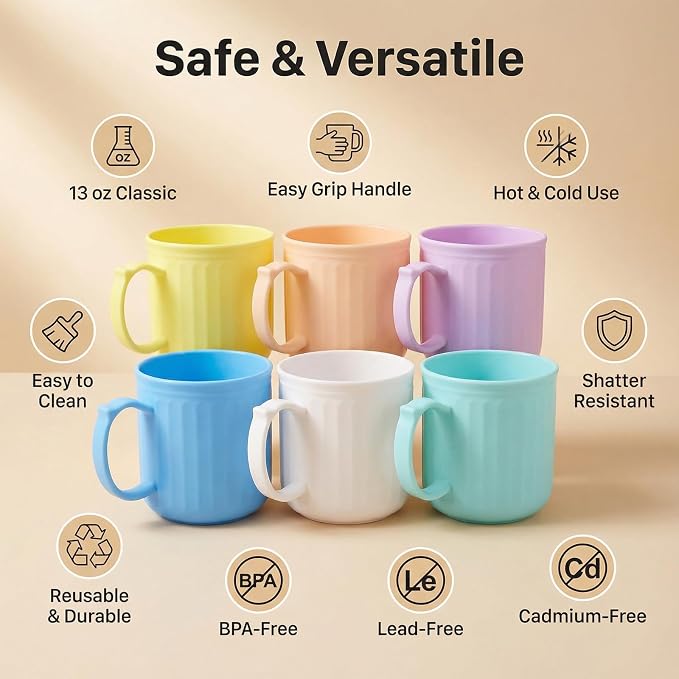 AOYITE 13 oz Plastic Coffee Cups