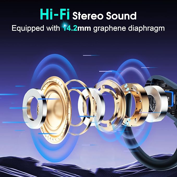 Wireless Earbuds 75hrs Bluetooth 5.4 Headphone Sport, 2025 Bluetooth Earbuds