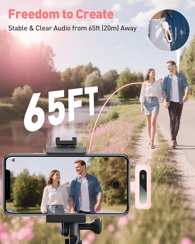 USB C Lavalier Microphone Wireless Mini Mic