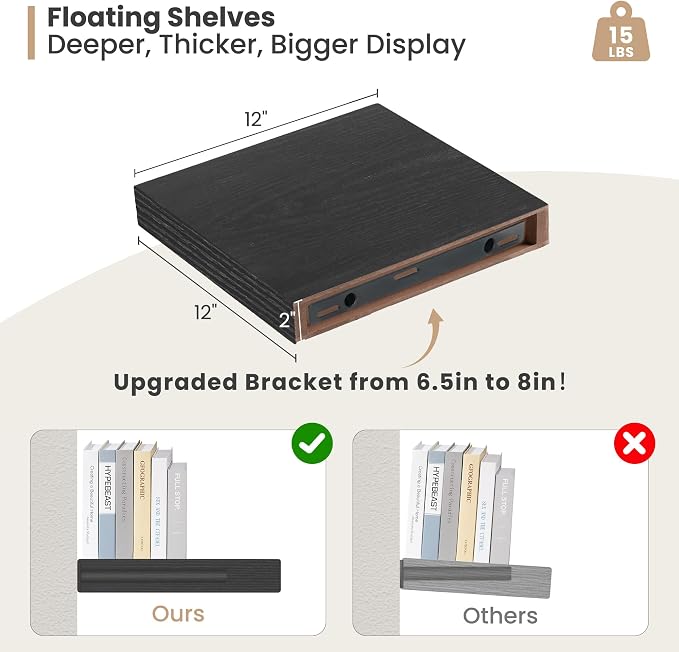 12 Inch Deep Floating Shelves