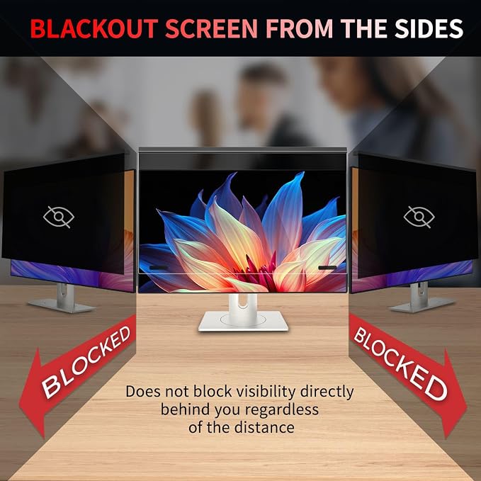 Magnetic 27 Inch Computer Privacy Screen Filter, Hanging Computer Screen
