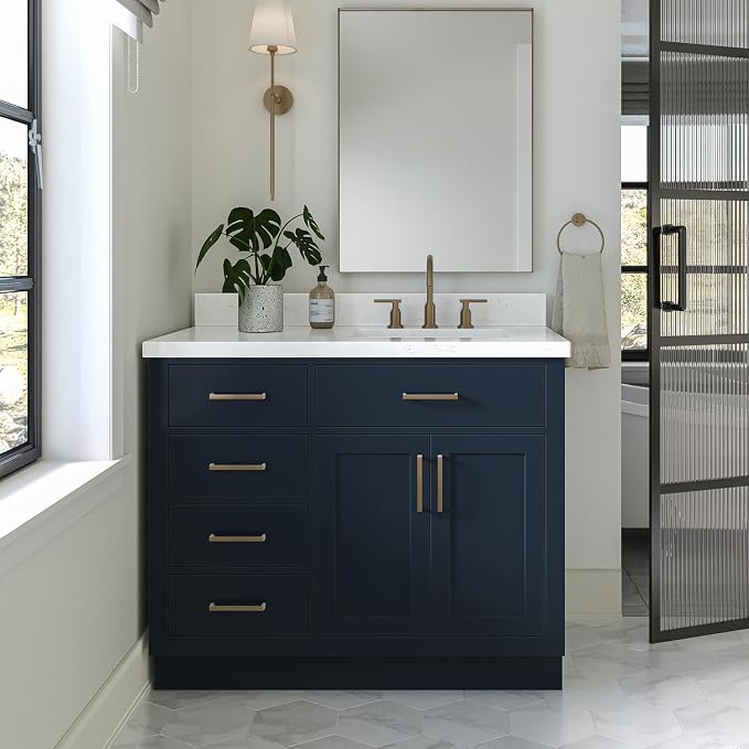 Hepburn 42 Inch Single Sink Bathroom Vanity in Midnight Blue