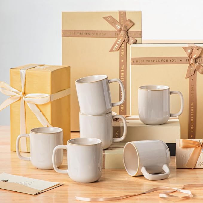 vancasso Coffee Mugs Set of 6, 12 Oz Ceramic Coffee Cups