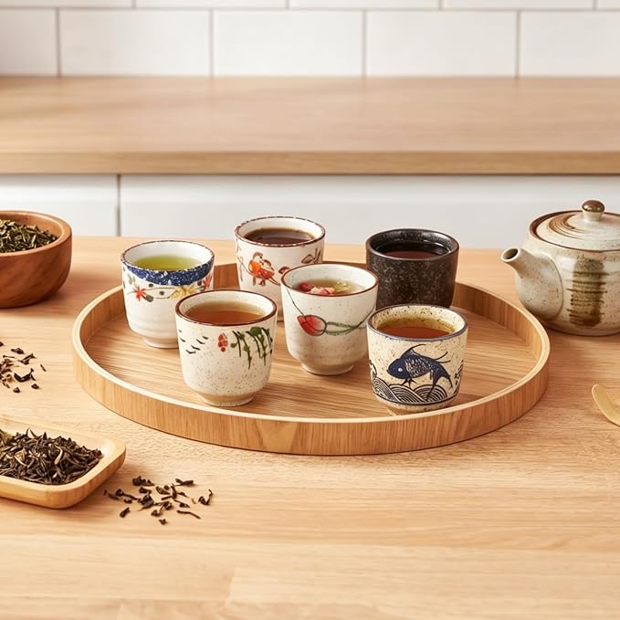 Japanese Tea Cups, Ceramic Matcha Cup, Handless Espresso Cups | 6oz Small
