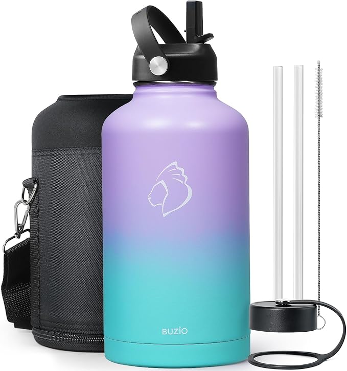 BUZIO 64 oz Insulated Stainless Steel Water Bottle
