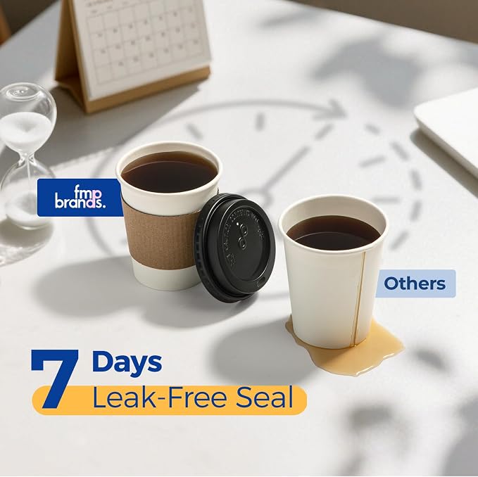 Fit Meal Prep 100 Pack 8 oz Disposable Coffee Cups