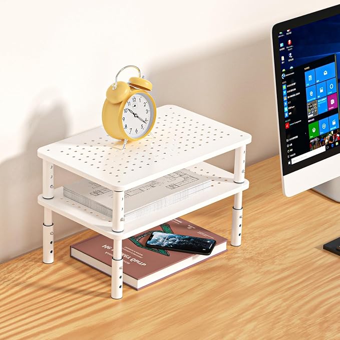 Bracwiser Monitor Stand Riser, 3 Level Height Adjustable Desktop monitor stand