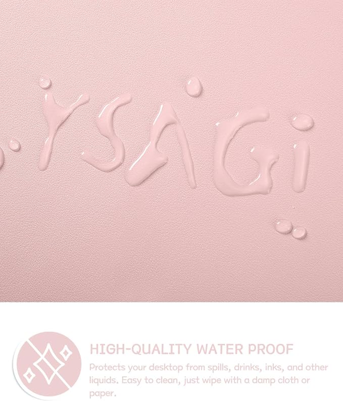 YSAGi Non-Slip Leather Desk Pad Blotter, Waterproof Laptop Computer Desk