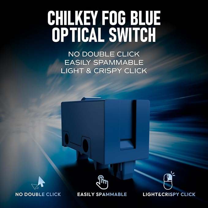 Chilkey Glacier LW 8K M Wireless Gaming Mouse - 49g Super Lightweight - Dual 8K