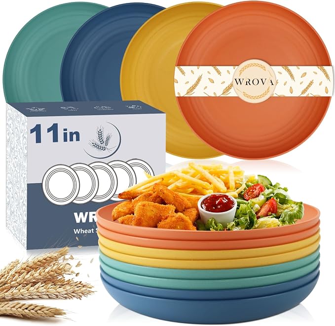 Large Wheat Straw Dinner Plates