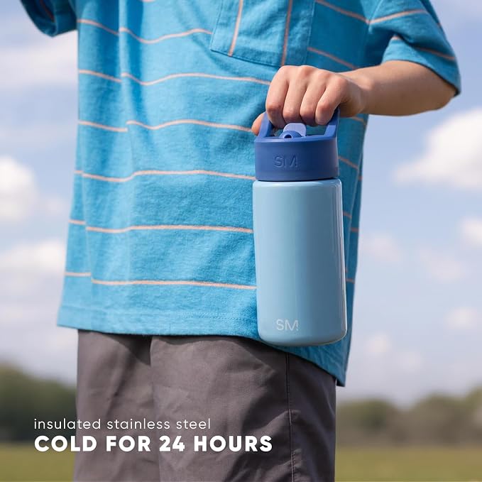 Simple Modern Halloween Kids Water Bottle | 14oz | Ghosts | Insulated Stainless