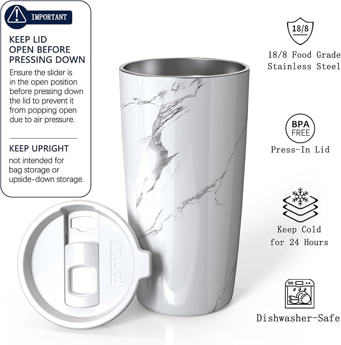 TILUCK 20 oz Insulated Coffee Tumbler