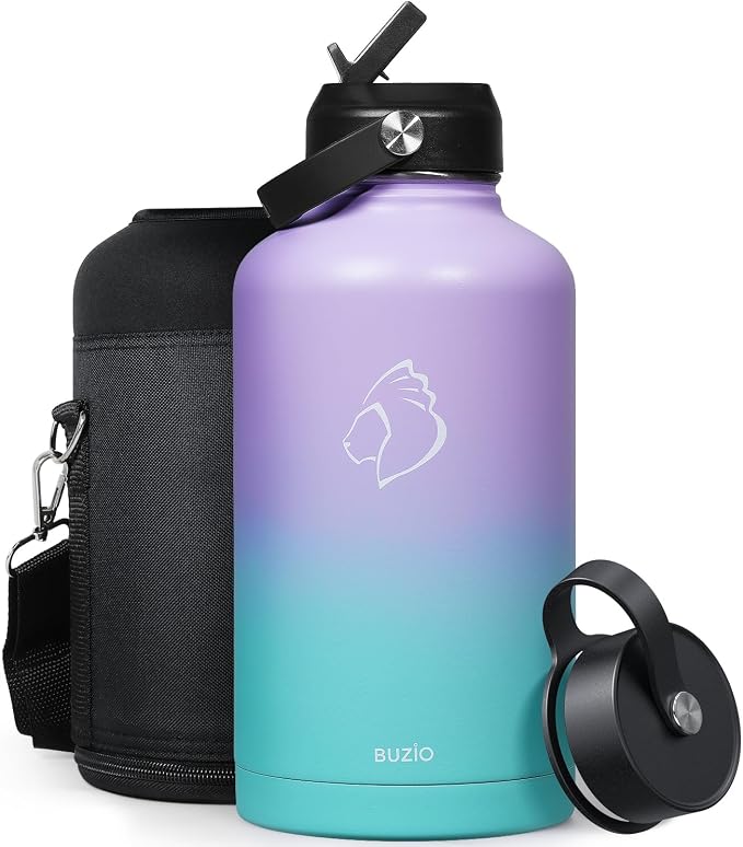 BUZIO 64 oz Insulated Stainless Steel Water Bottle