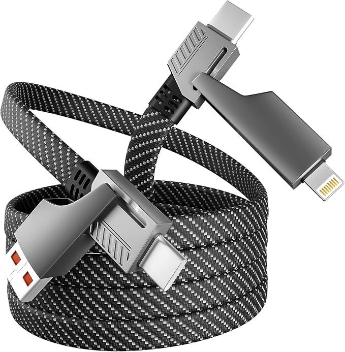 4 in 1 Charging Cable Fast Charging 65W, USB C Cable 4-in-1 USB Multi Charging