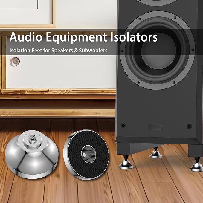 Audiocrast IF4021S HiFi Speaker Isolation Feet Pads 4PCs Stainless Steel